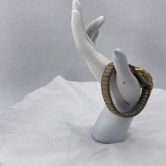 Milan Date Watch Base Metal Bezel Stainless Steel Back Stretch Band - Picture 5 of 6